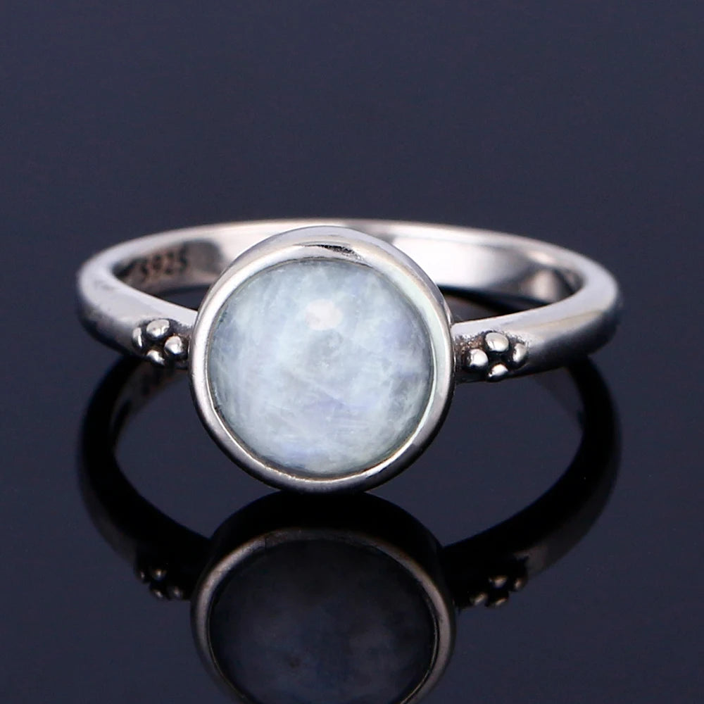 925 Sterling Silver Rings - Moonstone Collection - non-plated