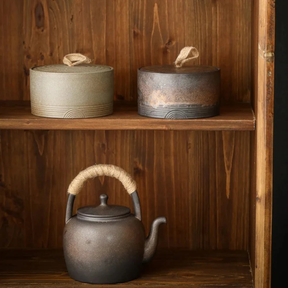 Handmade Round Ceramic Container