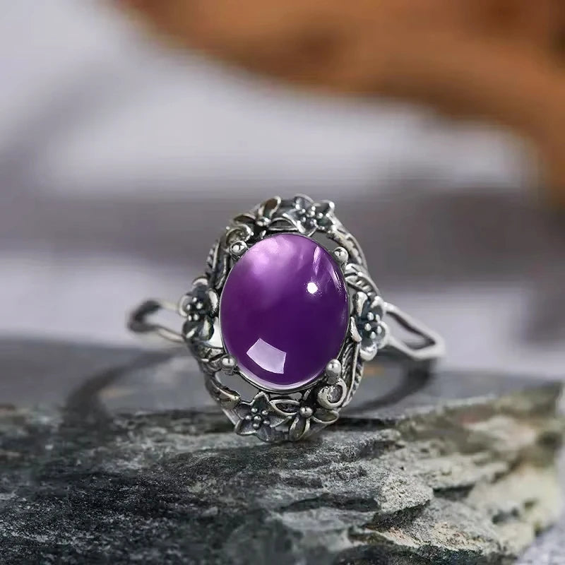 925 Sterling Silver Rings - Amethyst Collection - non-plated