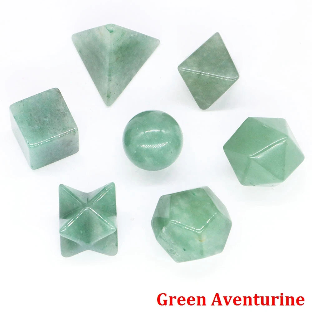 7 Piece Sacred Geometry Crystal Carving Sets
