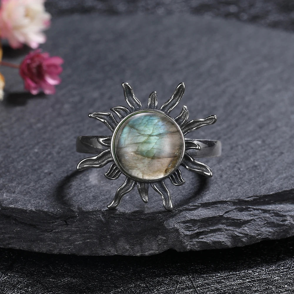 925 Sterling Silver Rings - Labradorite Collection - non-plated