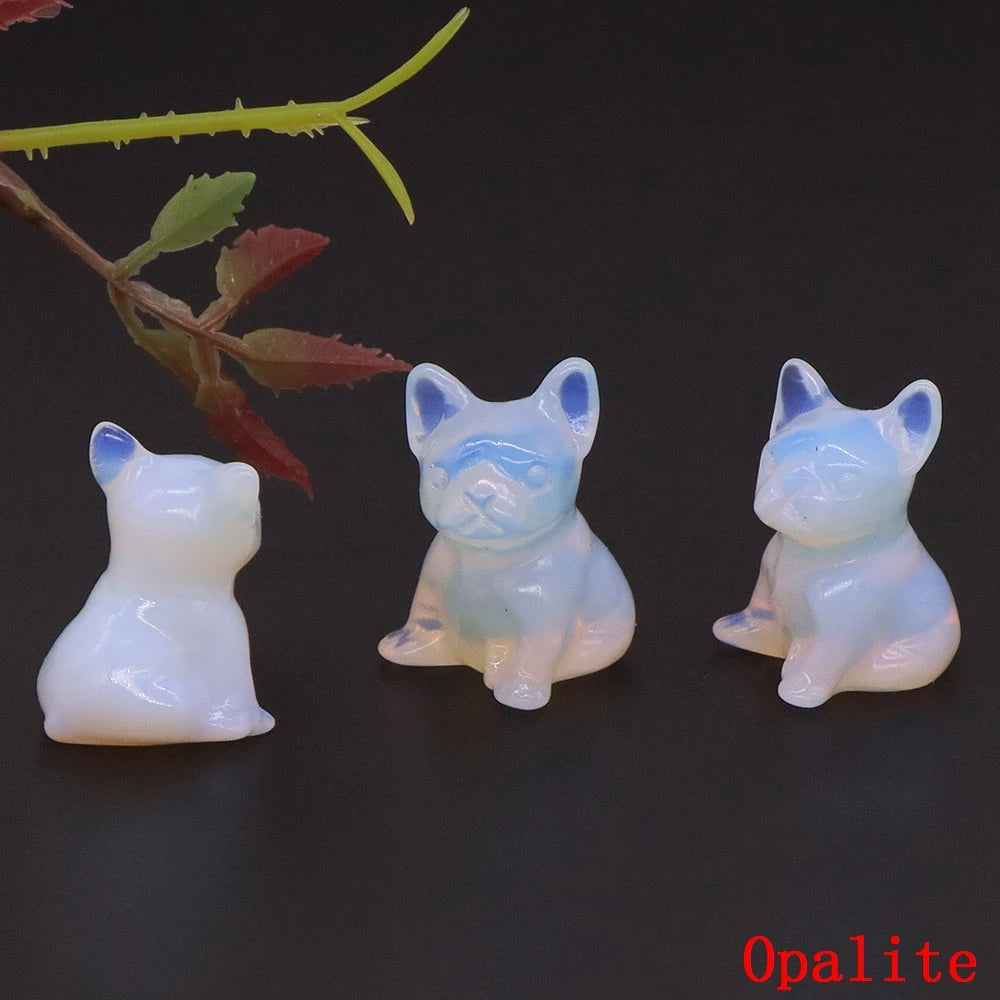 Mini French Bulldog Crystal Carvings