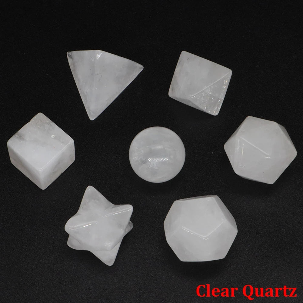 7 Piece Sacred Geometry Crystal Carving Sets