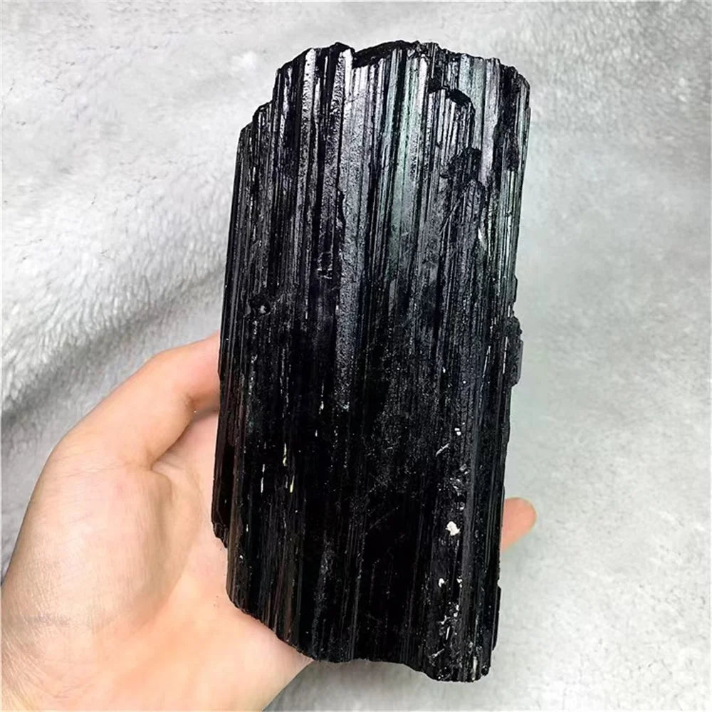 Raw Black Tourmaline Crystal Specimen