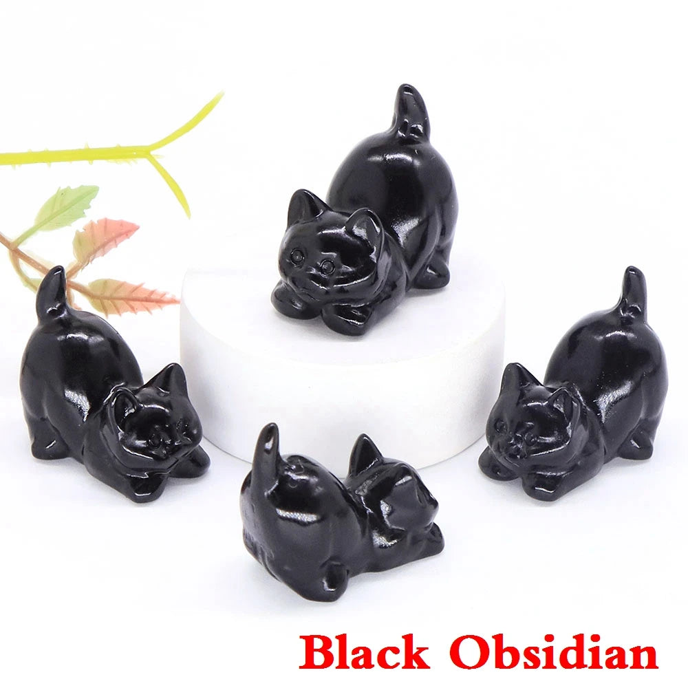 Mini Playful Kitty Carving