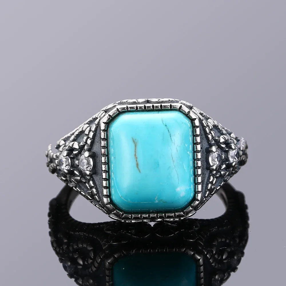 925 Sterling Silver Rings - Turquoise Collection - non-plated