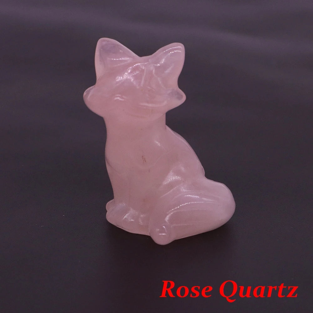 Mini Crystal Fox Carvings