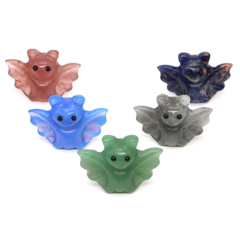 Mini Baby Bat Crystal Carvings