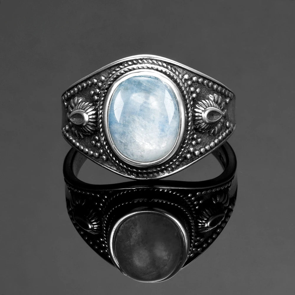 925 Sterling Silver Rings - Moonstone Collection - non-plated