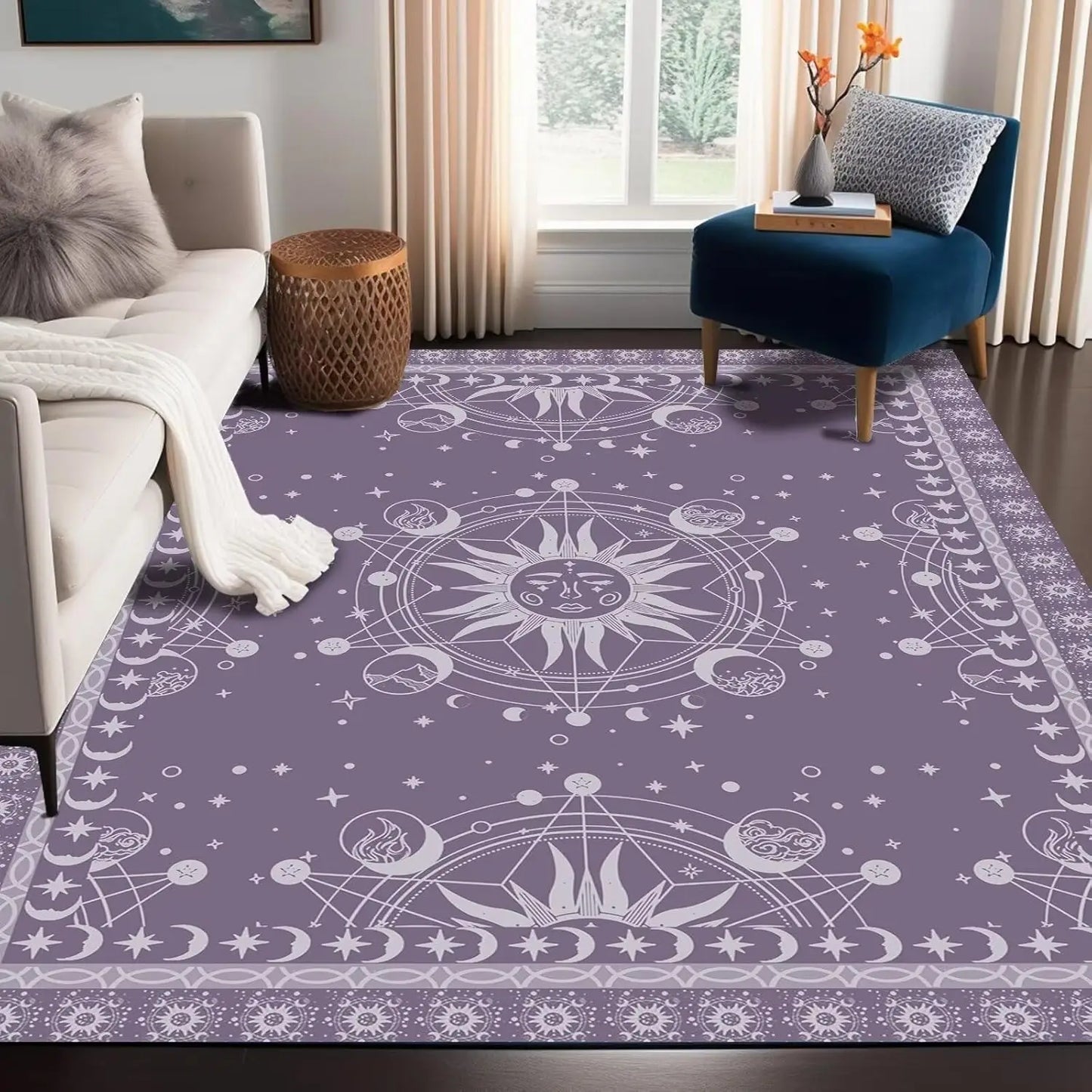 Sun and Moon Celestial Rug