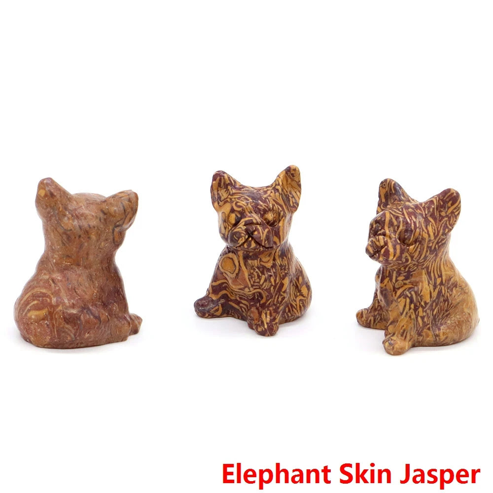 Mini French Bulldog Crystal Carvings