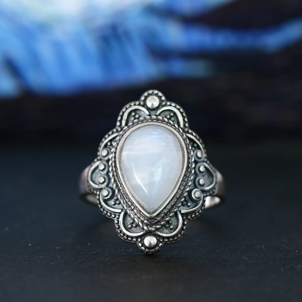 925 Sterling Silver Rings - Moonstone Collection - non-plated