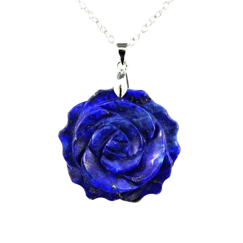 Crystal Rose Necklace With Chain