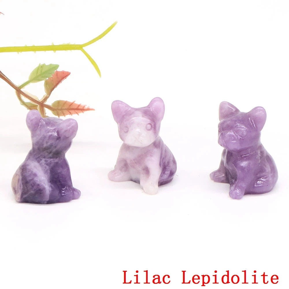 Mini French Bulldog Crystal Carvings