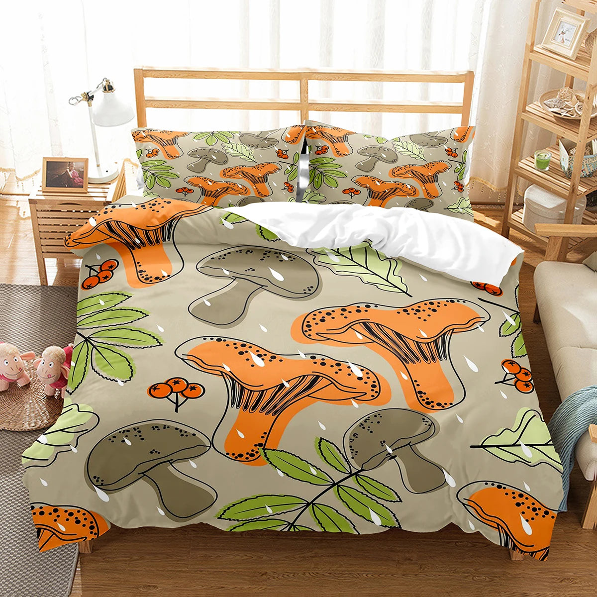 Duvet Cover and Pillowcase Sets - Mushroom Collection