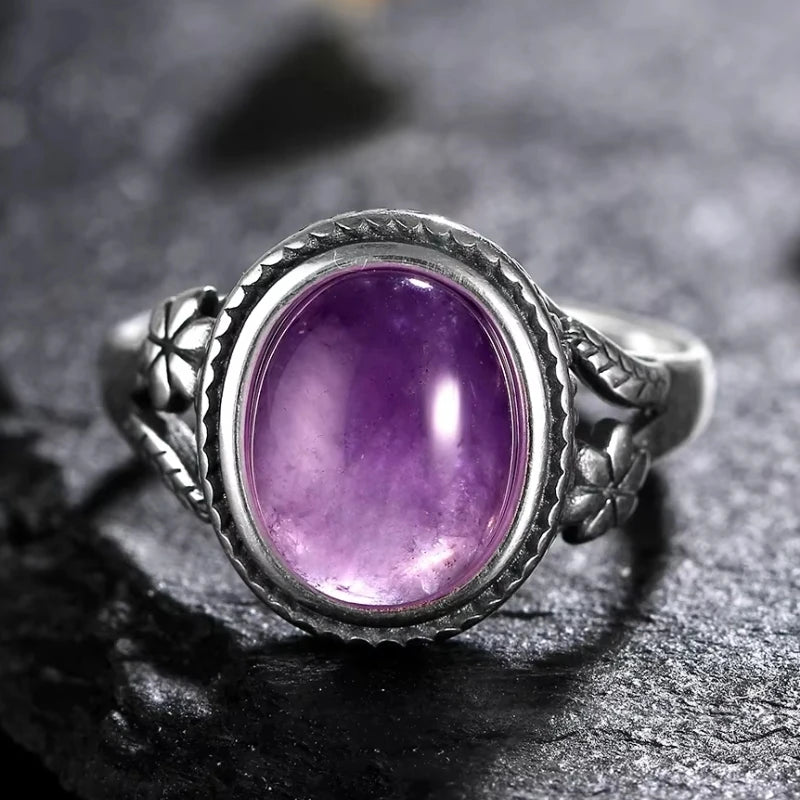 925 Sterling Silver Rings - Amethyst Collection - non-plated
