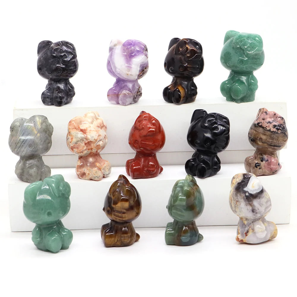 Mini Hello Kitty Crystal Carvings