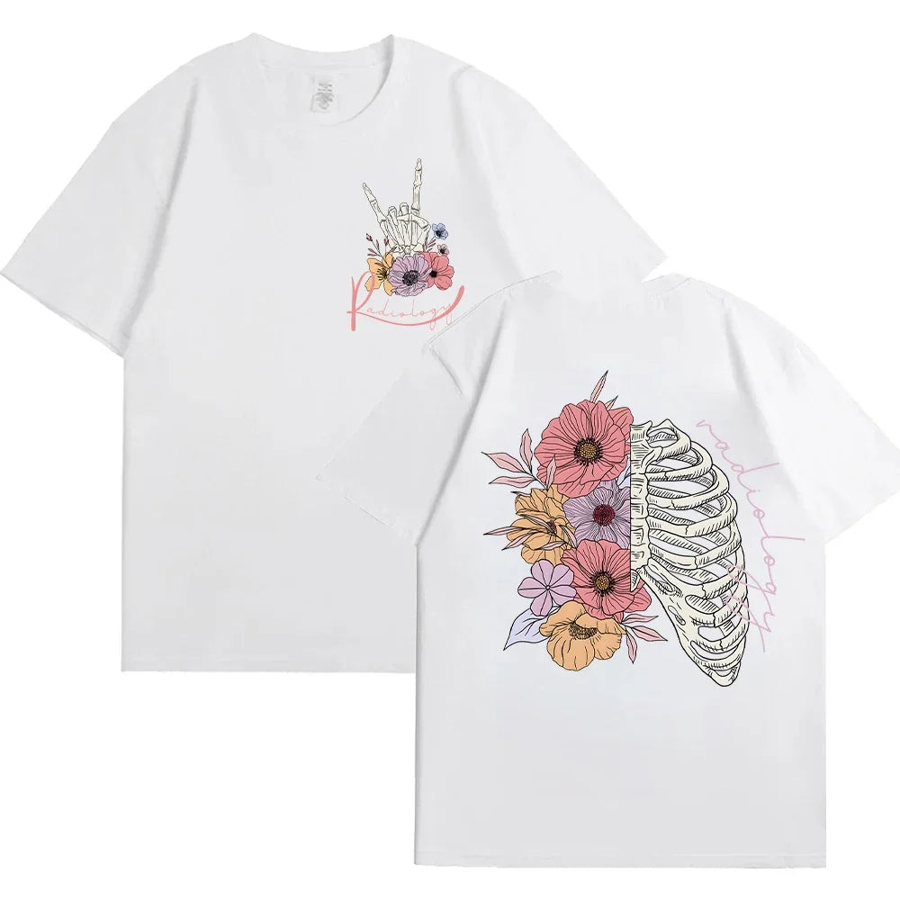 Floral Skeleton T-Shirt