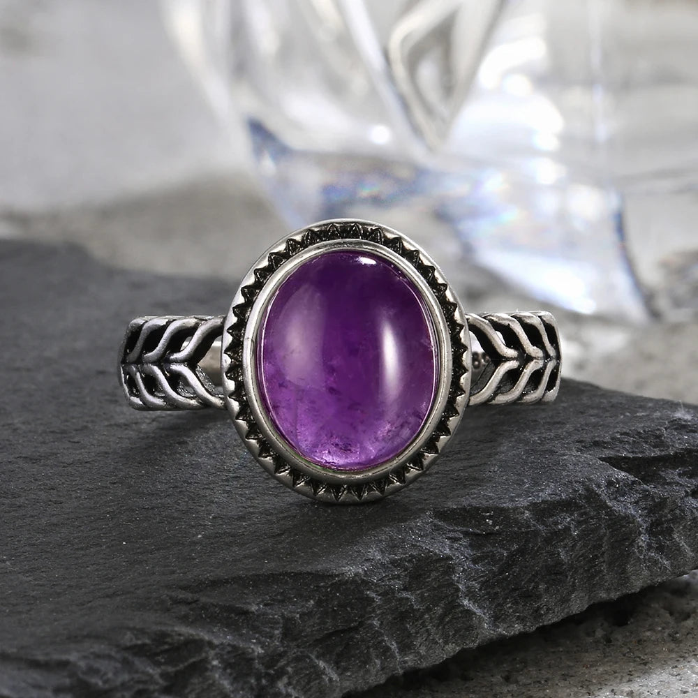 925 Sterling Silver Rings - Amethyst Collection - non-plated
