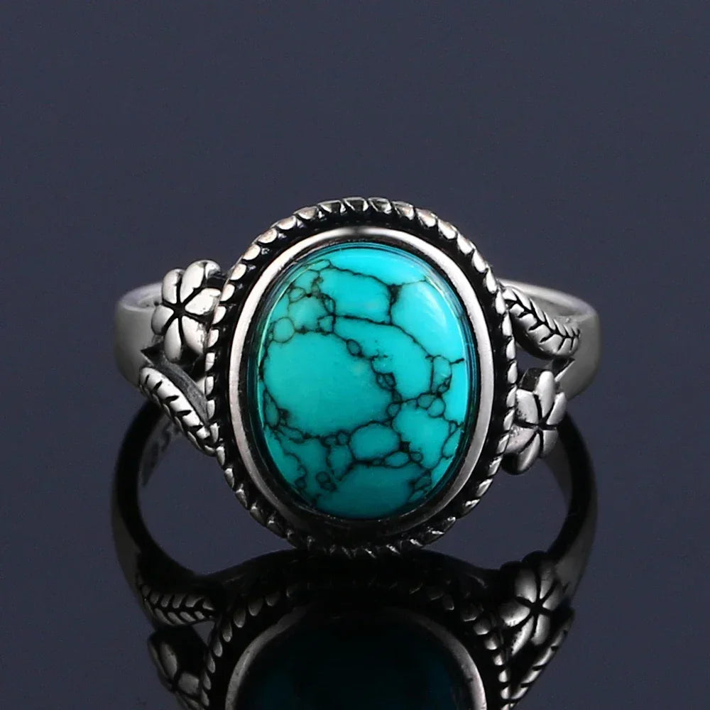 925 Sterling Silver Rings - Turquoise Collection - non-plated
