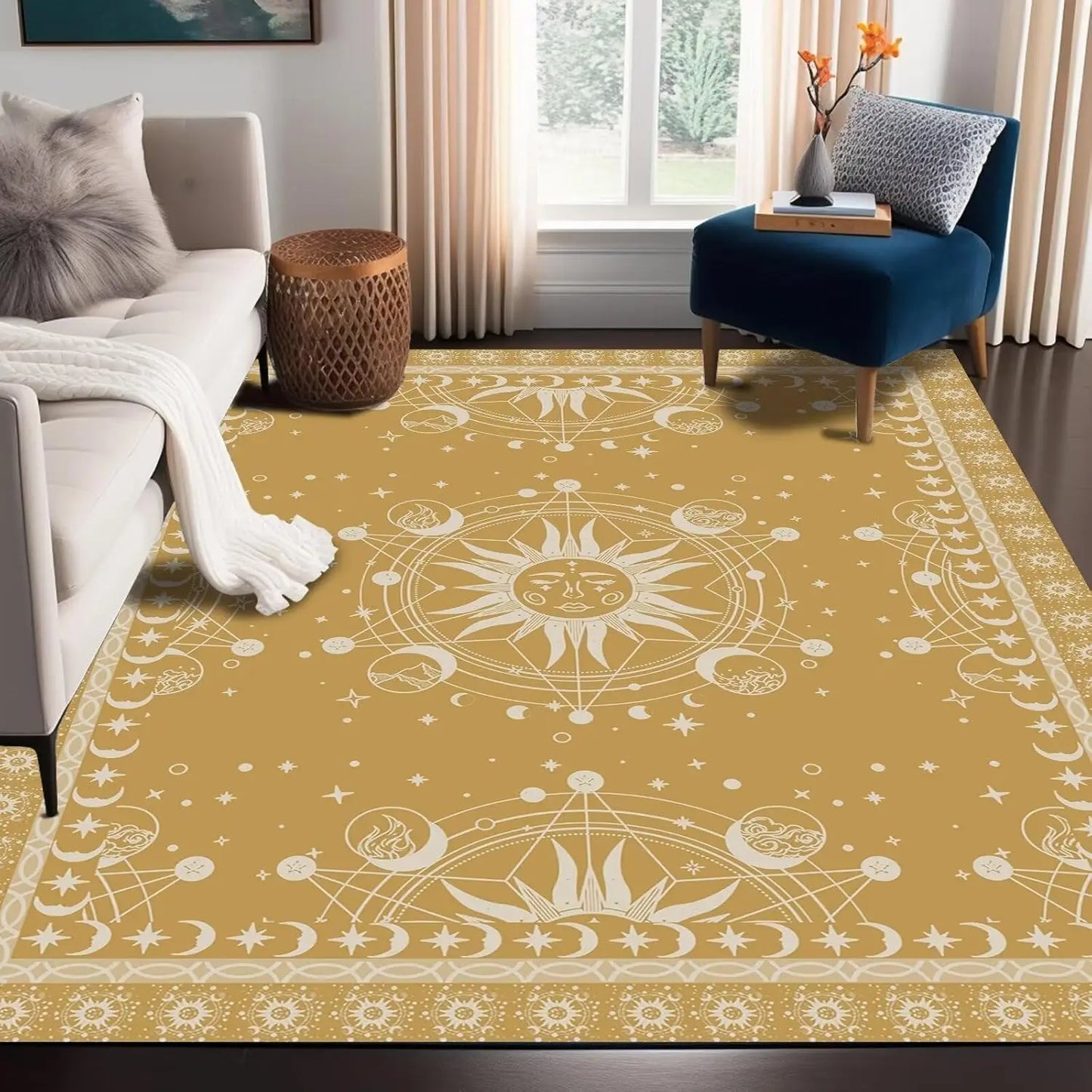 Sun and Moon Celestial Rug