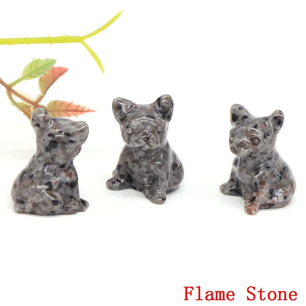Mini French Bulldog Crystal Carvings