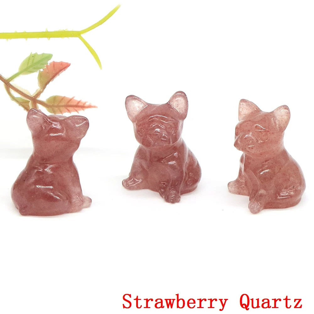 Mini French Bulldog Crystal Carvings