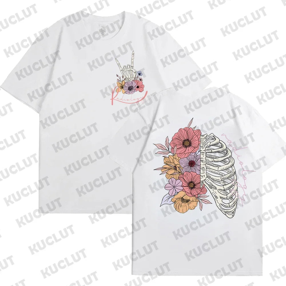 Floral Skeleton T-Shirt