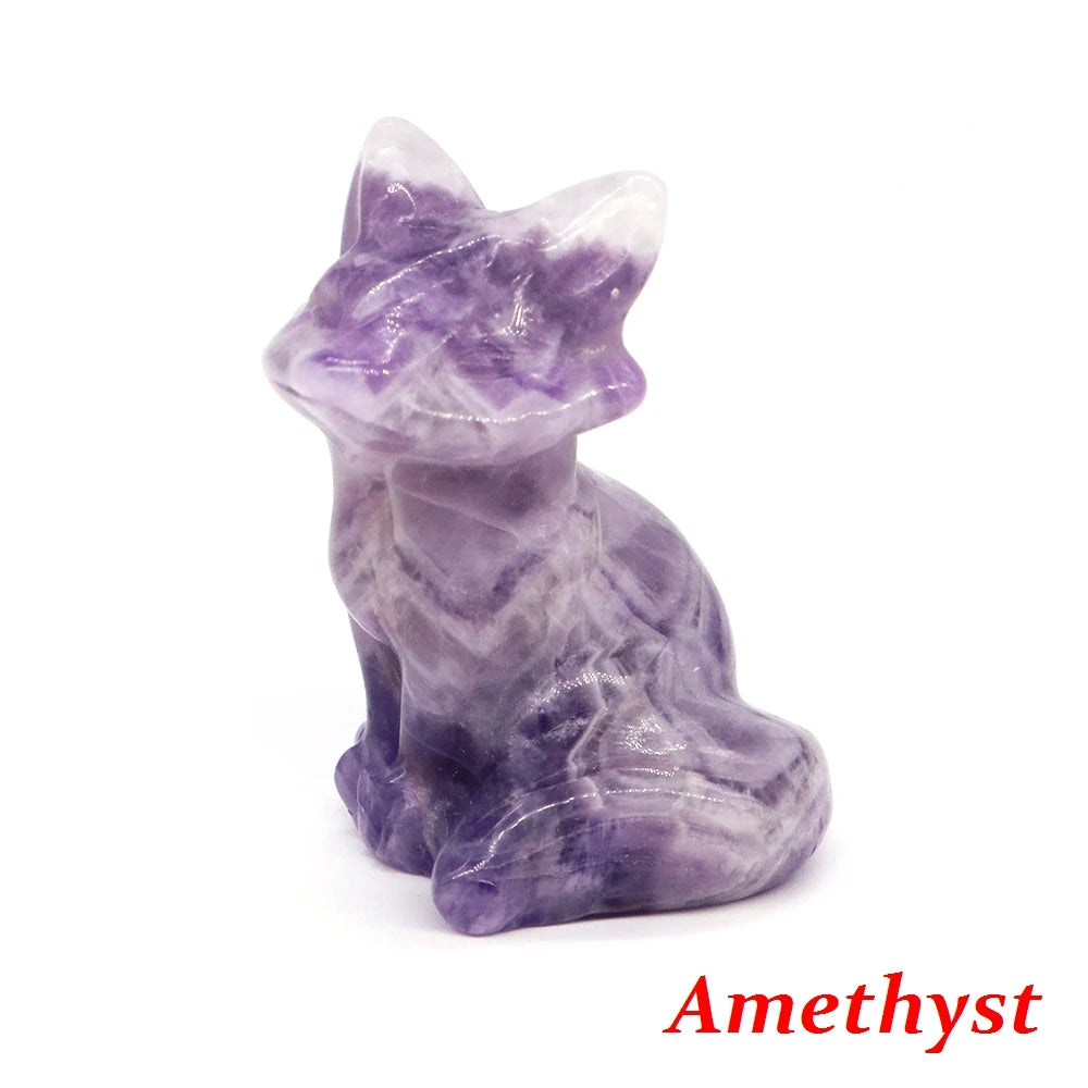 Mini Crystal Fox Carvings