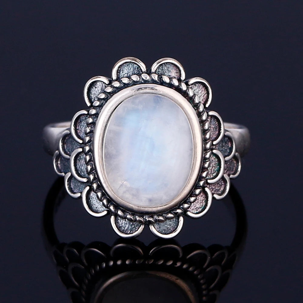 925 Sterling Silver Rings - Moonstone Collection - non-plated