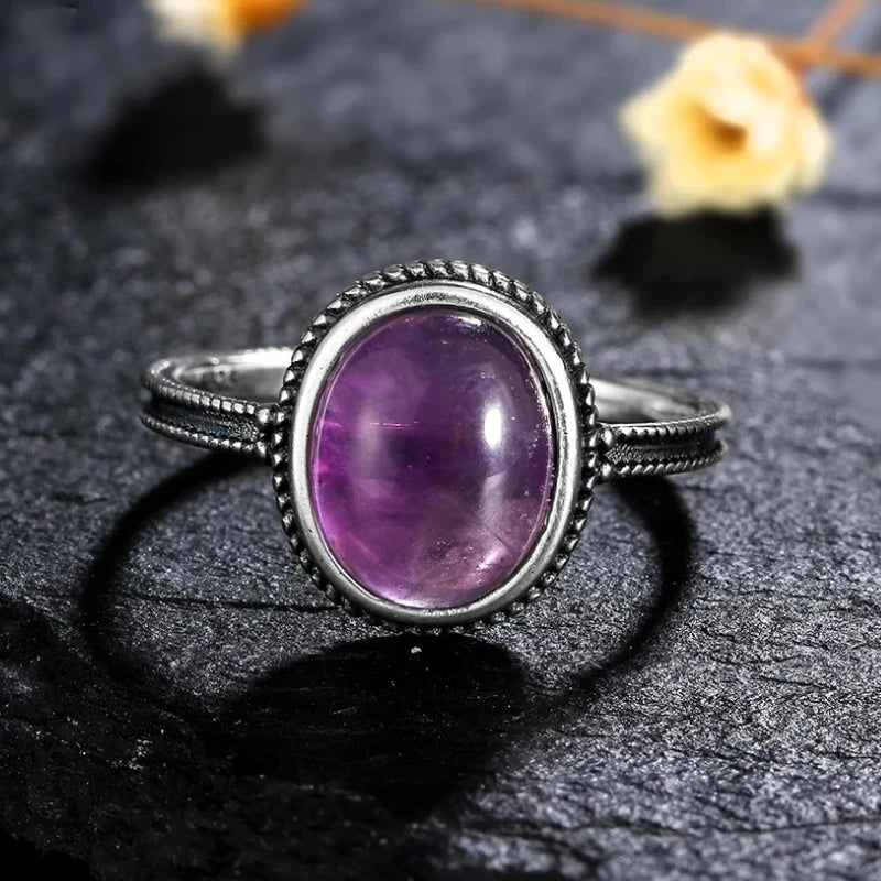 925 Sterling Silver Rings - Amethyst Collection - non-plated
