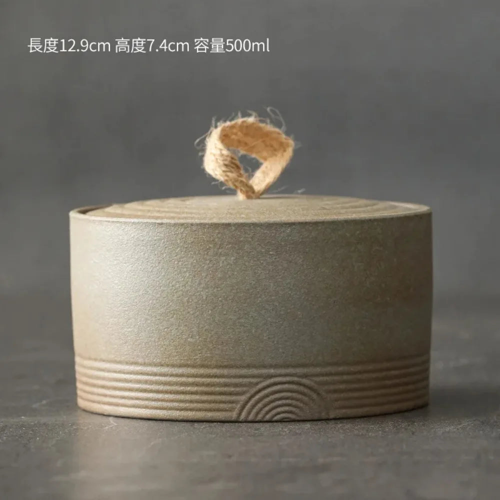Handmade Round Ceramic Container