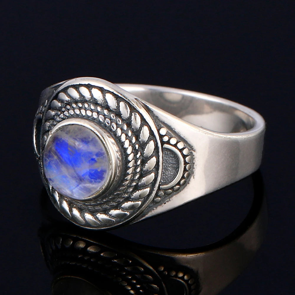925 Sterling Silver Rings - Moonstone Collection - non-plated