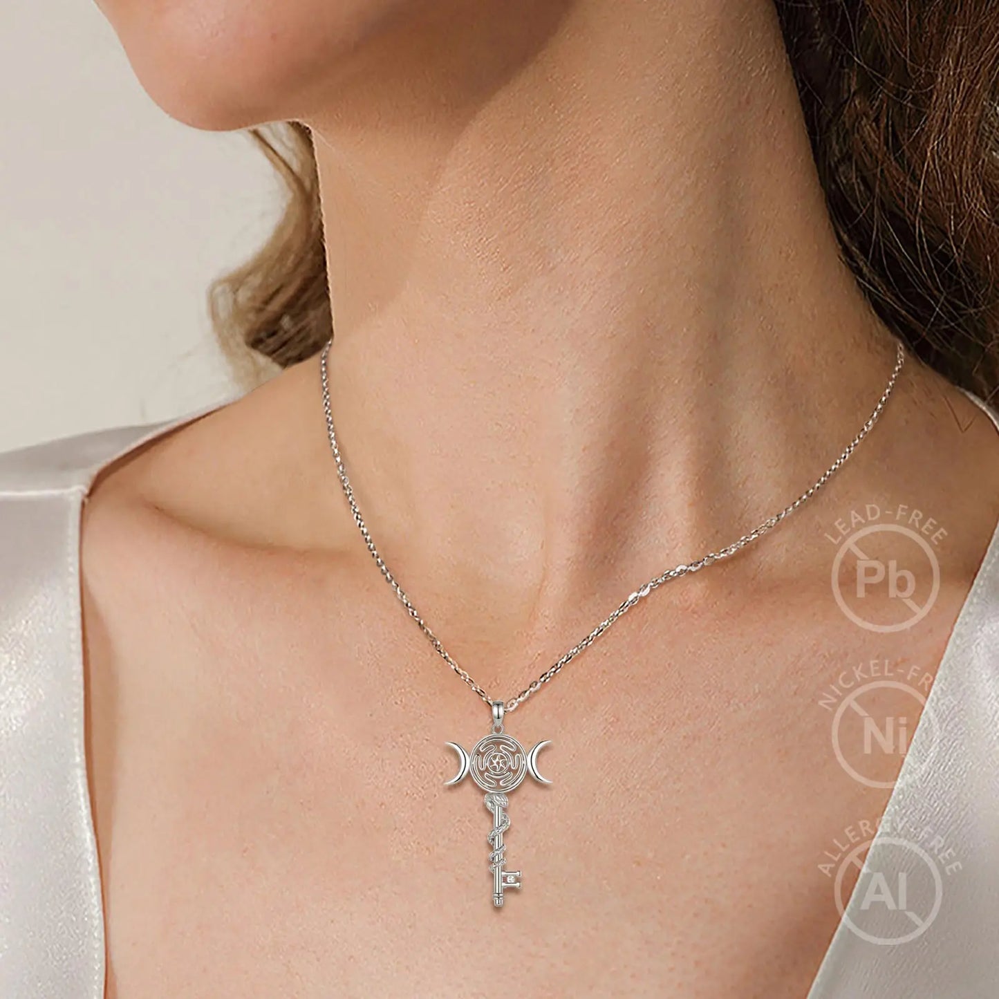 925 Sterling Silver Hekate Wheel Necklace