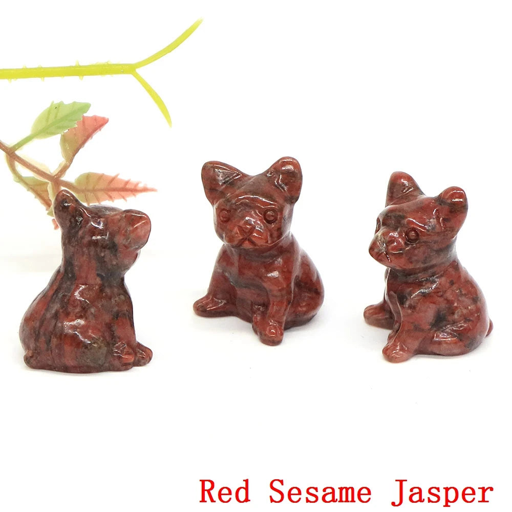 Mini French Bulldog Crystal Carvings
