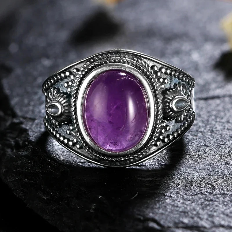 925 Sterling Silver Rings - Amethyst Collection - non-plated