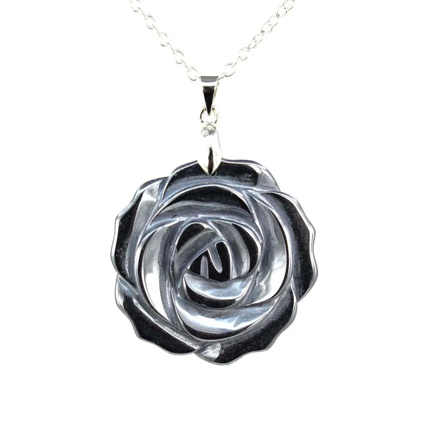 Crystal Rose Necklace With Chain
