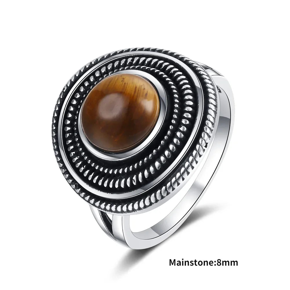 925 Sterling Silver Rings - Tigers Eye Collection - non-plated