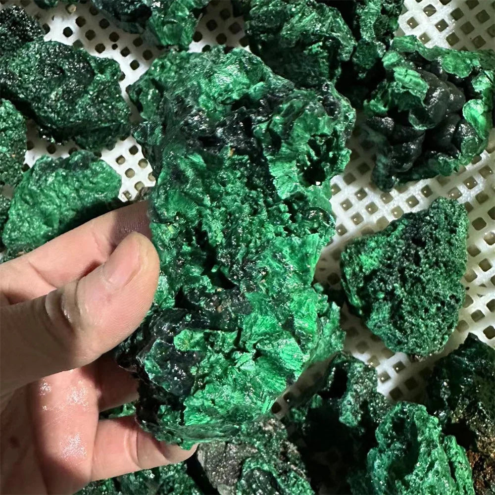 Raw Malachite Crystal Specimens
