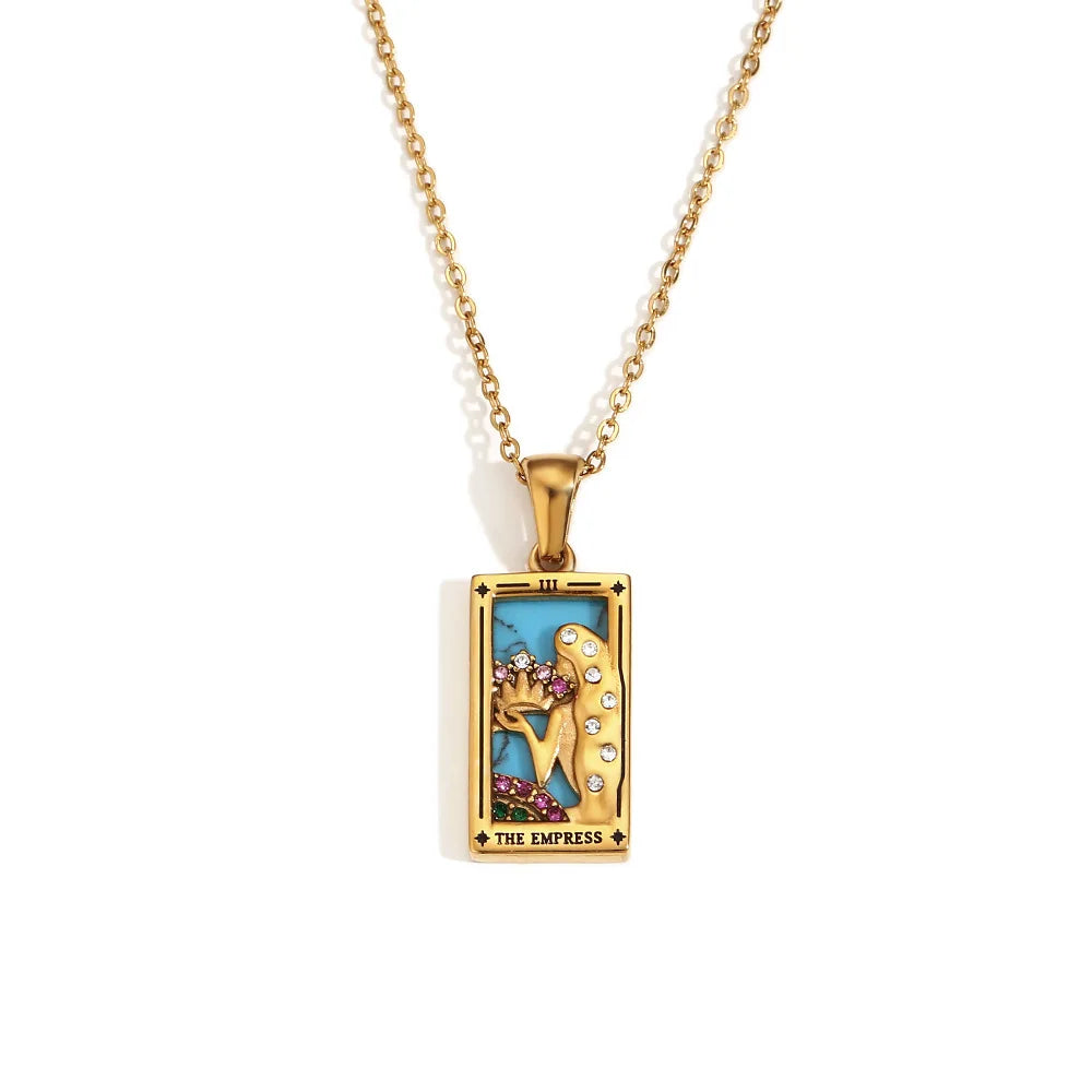 Stainless Steel Tarot Necklaces - Etherial Collection - Rhodium or 18k Gold Plated