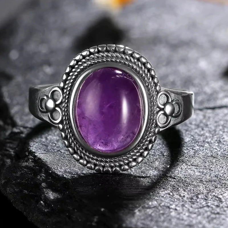 925 Sterling Silver Rings - Amethyst Collection - non-plated