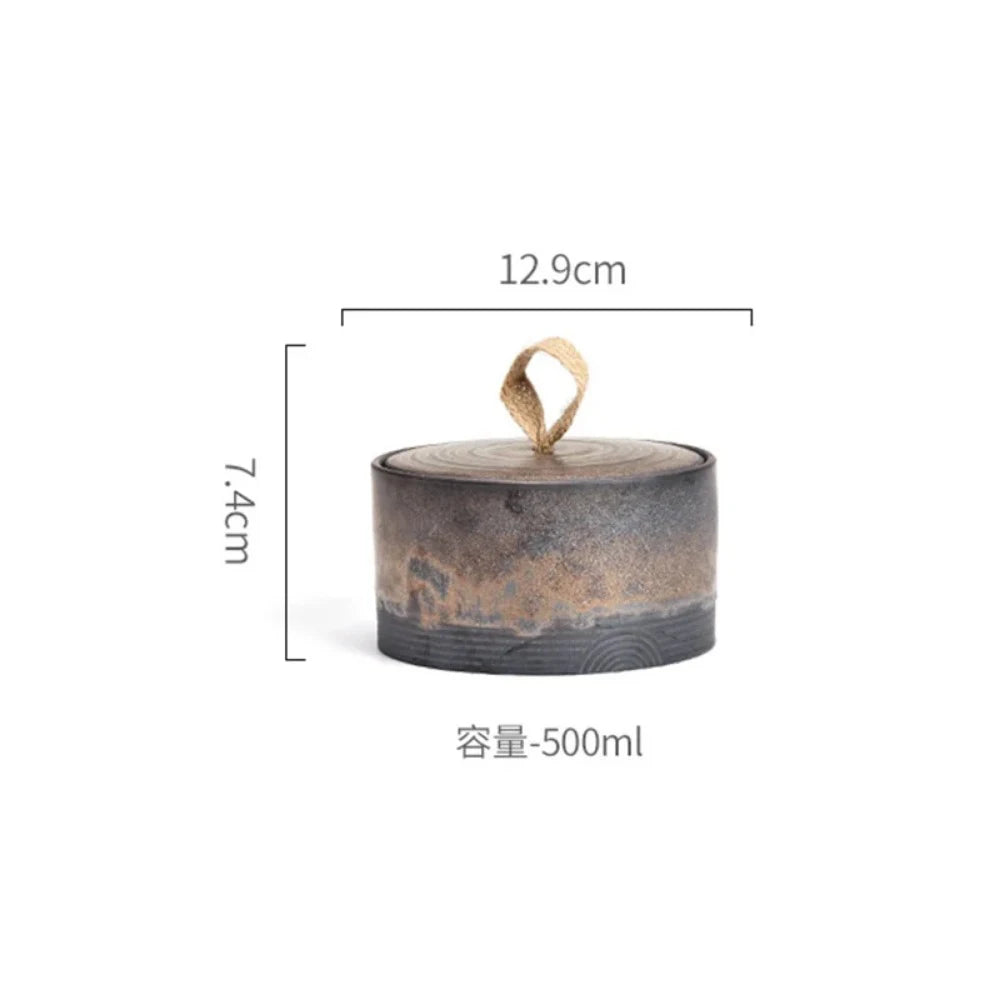 Handmade Round Ceramic Container