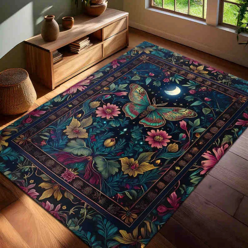 Dark Floral Rug Collection