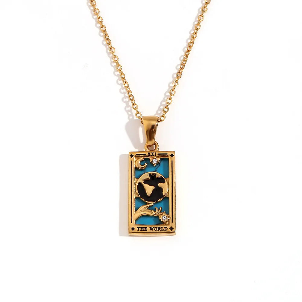Stainless Steel Tarot Necklaces - Etherial Collection - Rhodium or 18k Gold Plated