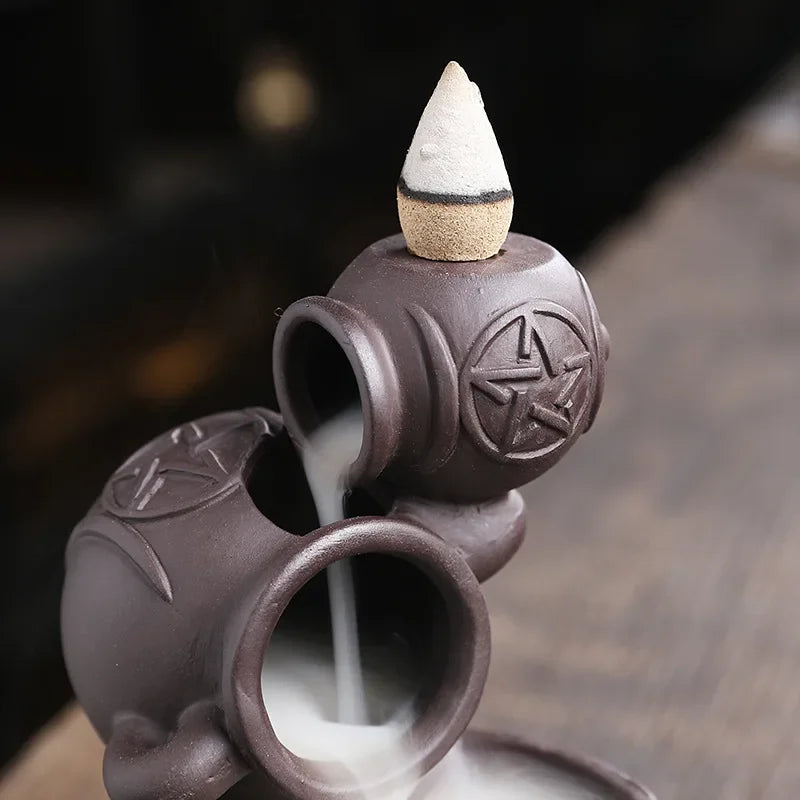 Cauldron Back Flow Incense Burner