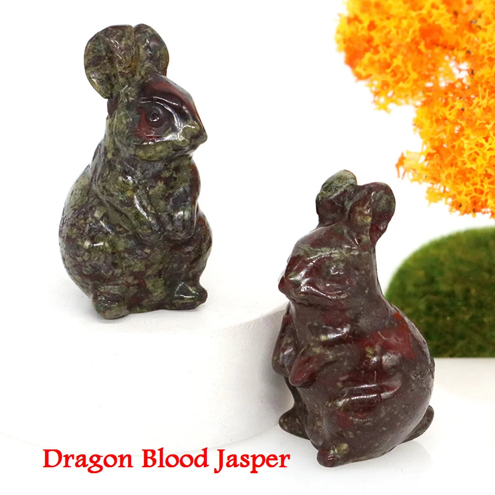Mini Crystal Bunny Carvings
