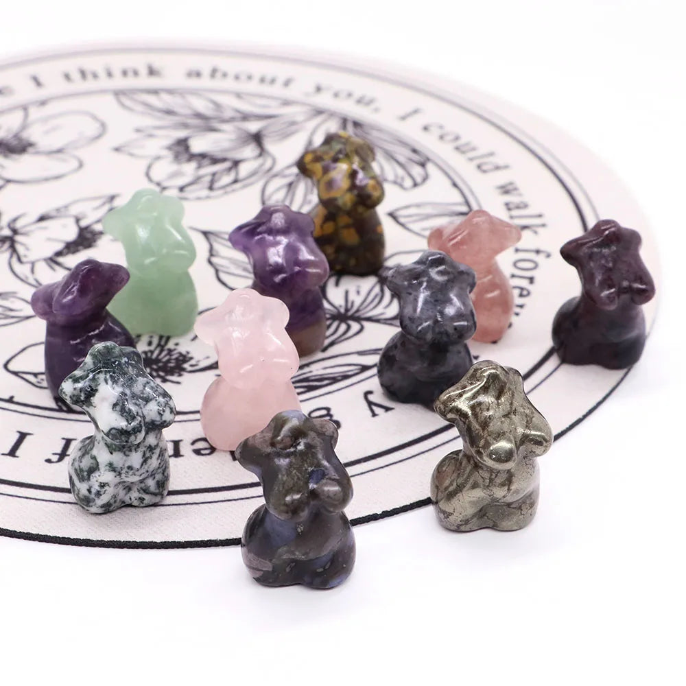 Mini Curvy Crystal Goddess Body Carvings