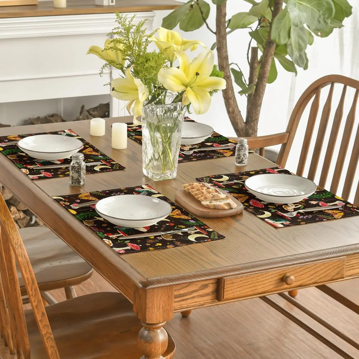 Forest Mushroom Placemats - 4/6/8PCS