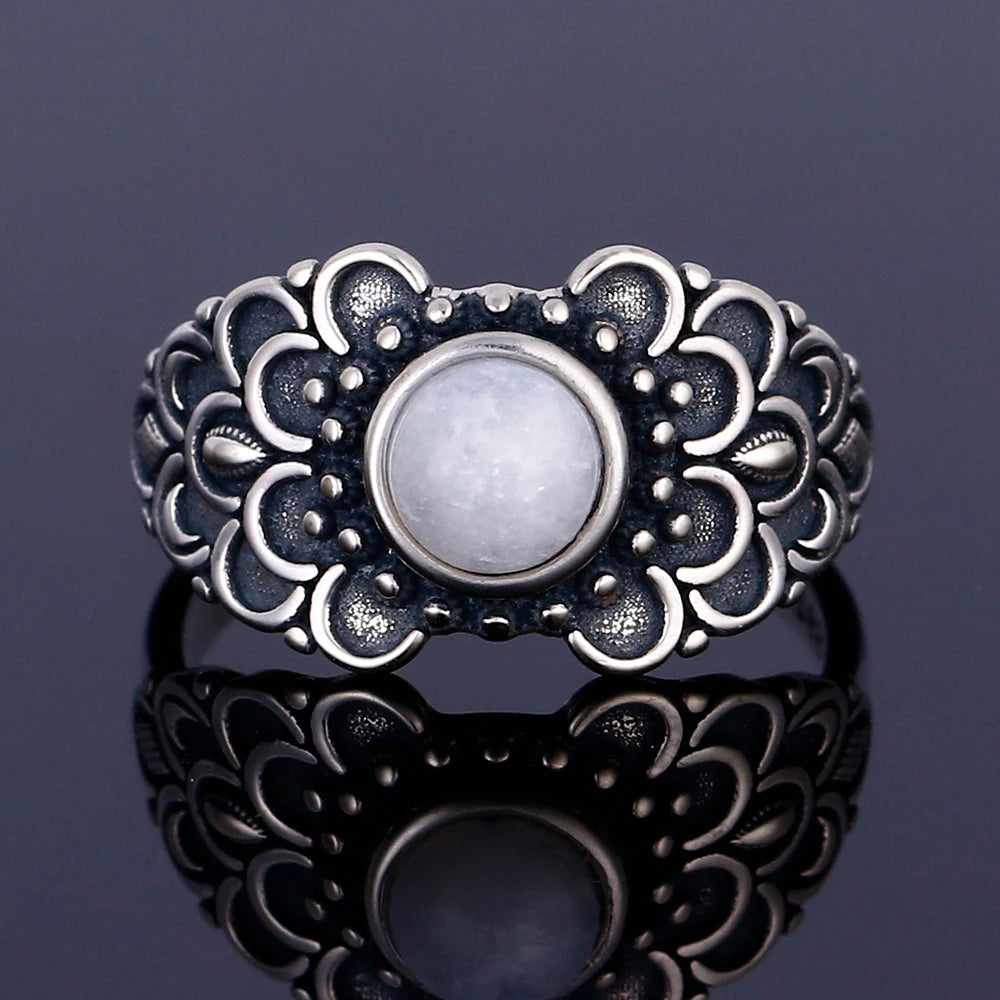 925 Sterling Silver Rings - Moonstone Collection - non-plated