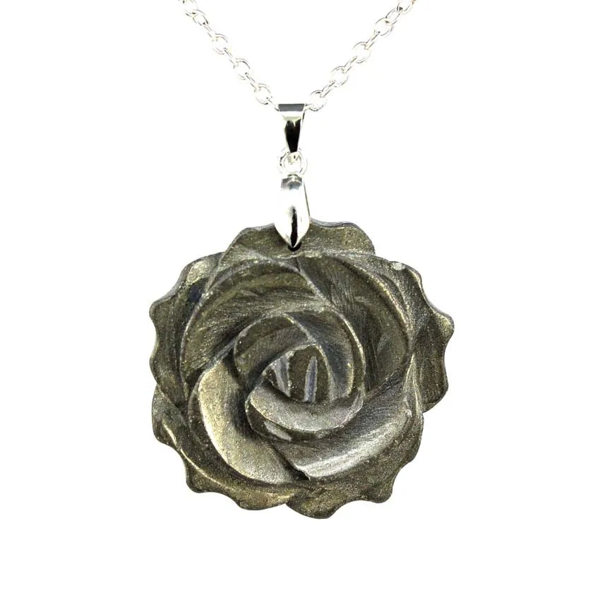 Crystal Rose Necklace With Chain